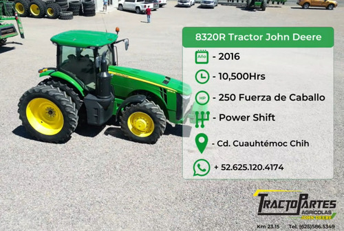 Tractor John Deere 8320r Año 2016