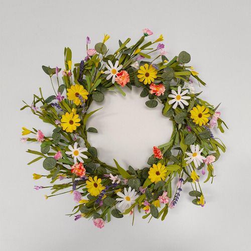 Decoración De Corona Floral Artificial Puerta Colgante De