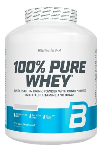 Suplemento En Polvo Biotechusa  100% Pure Whey Proteína Sabor Chocolate En Pote De 2.27kg