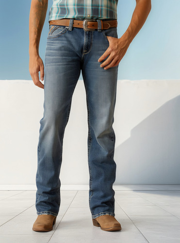 Pantalon Ariat De Mezclilla M7 Corte Recto Para Bota Ar05