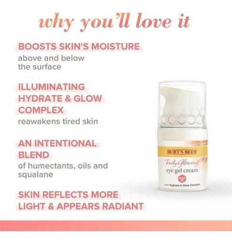 Imagen 5 de 5 de Crema De Ojos En Gel Burt's Bees Truly Glowing 14,1 Gr