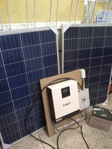 Imagen 1 de 6 de Planta Solar Hibrida 2000 Watt Baterías De 100 Ah