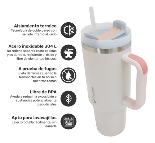 Vaso Térmico Tumbler 1180ml Lhotse Pink