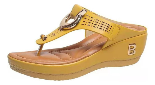 Zapatos Para Mujer, Sandalias Con Tacón Inclinado, Sandalias