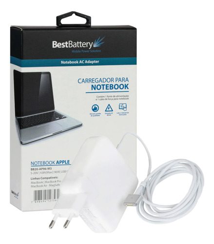 Fonte Carregador Compativel Magsafe 3 Macbook Pro A2681 96w