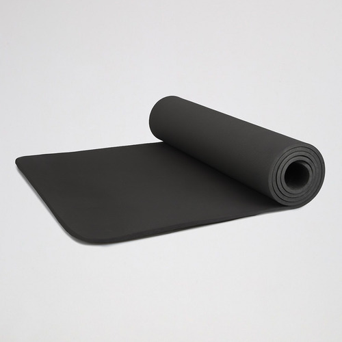 Colchoneta Mat Yoga 8 Mm Pilates Antideslizante Enrollable Gris