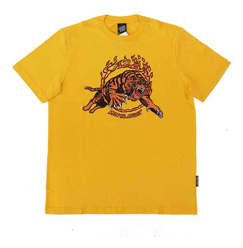 Camiseta Santa Cruz Salba Tiger Front - Amarelo