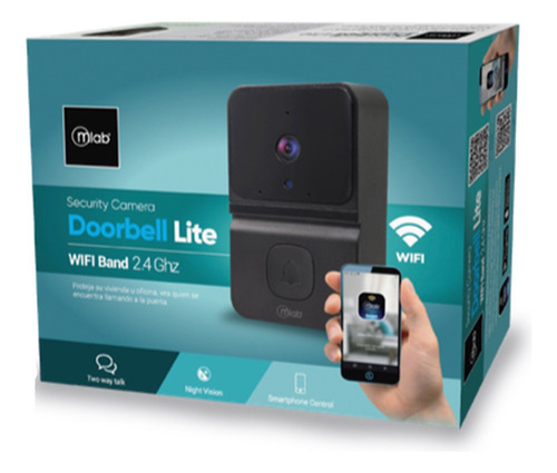 Cámara Wifi Video Portero Doorbell Lite Microlab 9255 Negro