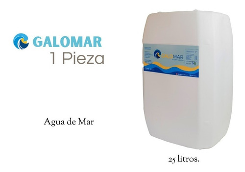 Agua De Mar Hipertónica Orgánica Galomar®  25 Litros