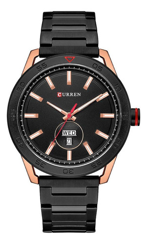 Reloj Curren Para Hombre Krec4901 Negro en Acero Inoxidable