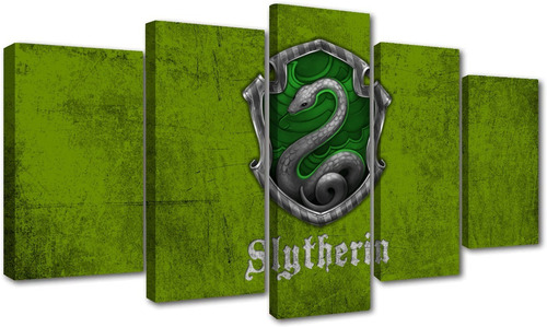 5 Cuadros Decorativos Slytherin Simbolo Harry Potter Arte