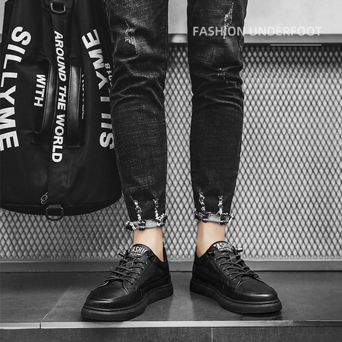 Zapatos De Cuero Genuino Elegantes Para Hombre Estilo Casual