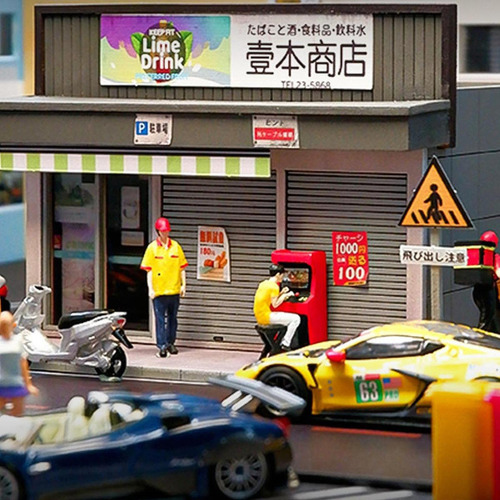 1/64 Modelo De Tienda Diorama Diorama Miniatura Diseño De