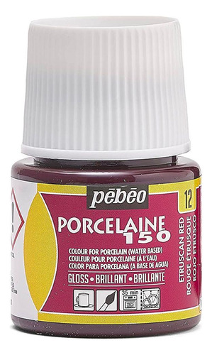 12 Rojo Etrusco Pebeo Porcelaine 150 De 45 Ml