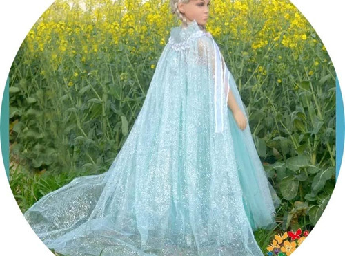Capa De Tul De Princesa Extra Larga Aslana, Capa Brillante B