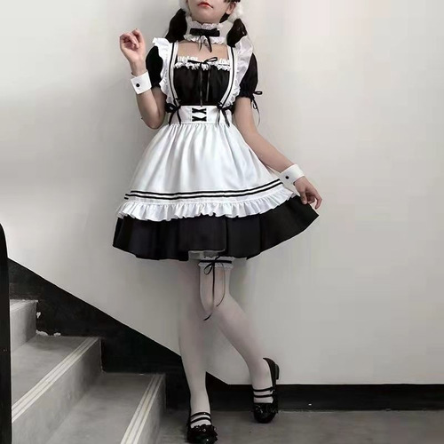 Disfraz De Maid Roja Cariño Lolita Lindo Sirvienta Cosplay Z