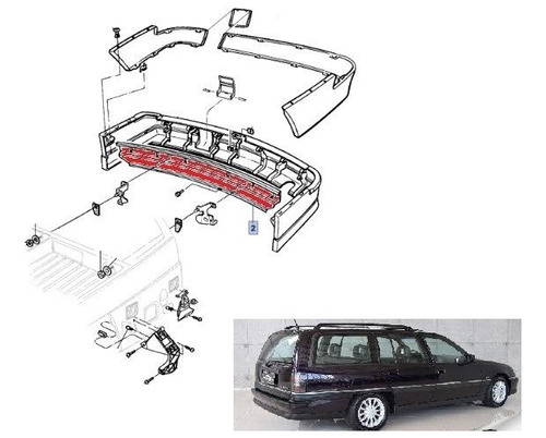 Alma De Paragolpe Trasero Vectra A 94/96 90339948 Original 9