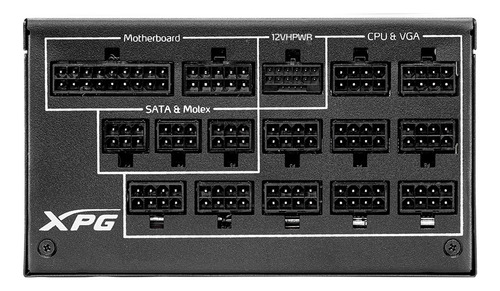 Fonte de alimentação Xpg Cybercore 2 80 Plus Platinum 120mm 1300w cor preta