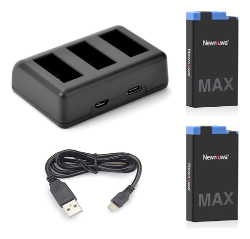 Baterias Para Gopro Max X2u + Cargador Rapido 3canales 