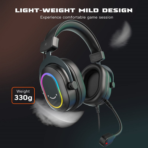 Audífono Fifine Ampligame H6 Rgb Sonido 7.1 - Negro