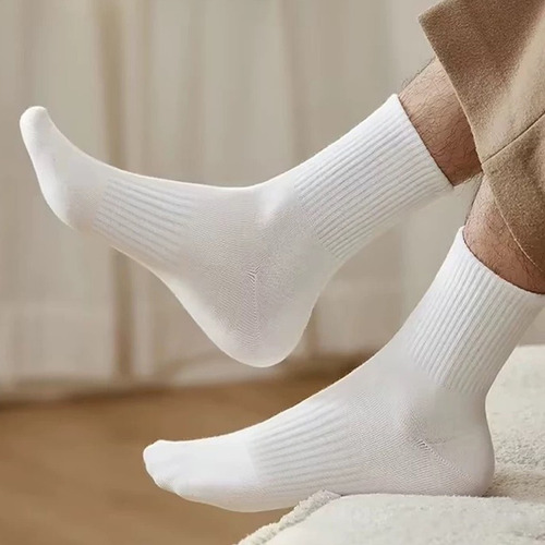 Calcetines De Algodón Para Hombre, Transpirables, De Tubo Me