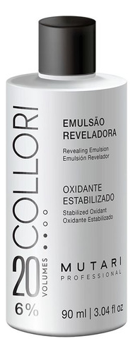  Ox Emulsão Reveladora Mutari Collori 6% 20 Volumes 90ml Tom 20 Vol