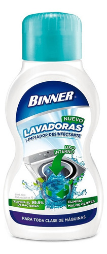Binner Limpiador Desinfectante Lavadoras Impecables 300ml