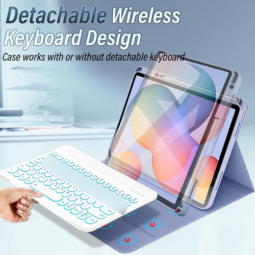 Funda Con Teclado Retroiluminado Samsung Galaxy Tab S6 Lite Color
