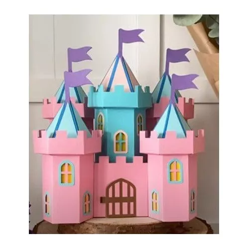 ARQUIVO Topo de bolo Princesas Com Castelo - Topo e corte