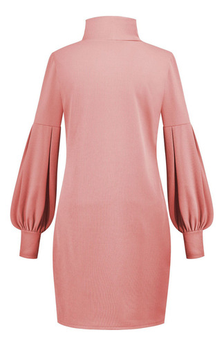 Vestido Tipo Suéter De Cuello Alto Para Mujer, Casual,