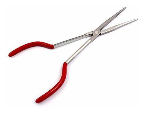Ddp Vise-grip Pliers, Long Reach Flat Nose, 11-inch Red Grip