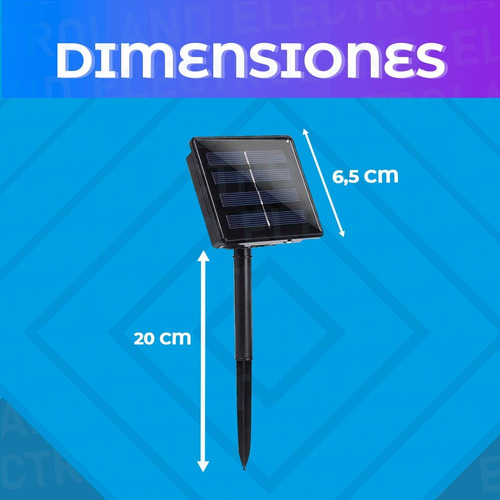 Guirnalda Luz Led Cálidas Efectos Solar Estaca Navidad 100l