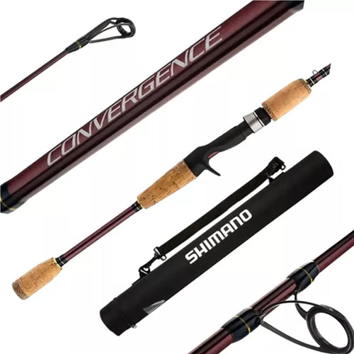 Haste de tubo dourada Shimano Convergence 1,98 m 7-20 libras, 4 litros, marrom escuro
