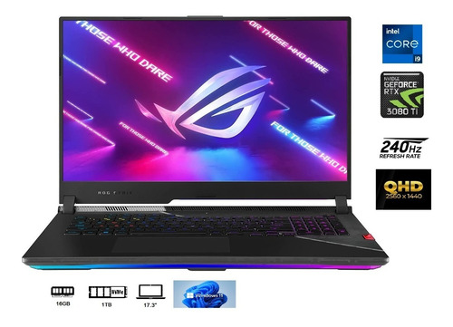 Imagen 2 de 10 de Asus Rog Strix Scar I9-12900h 16gb 1tb Rtx3080ti 16gb 17.3