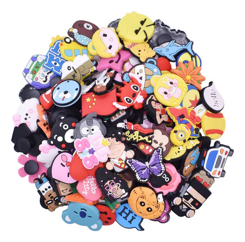 De Pacote Com 100 Pingentes De Sapatos Para Crocs Pvc