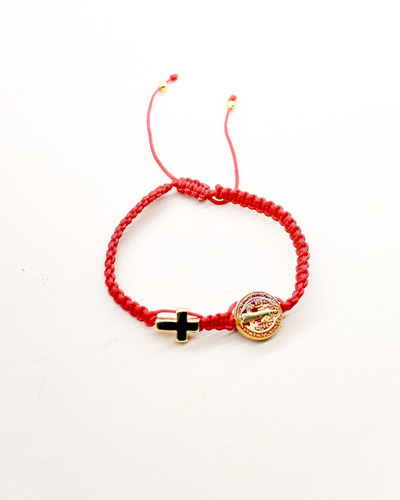 Imagen 1 de 2 de Pulsera Tejida San Benito Cruz Chapa
