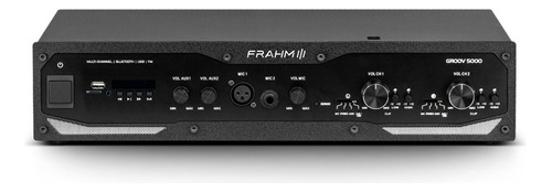 Amplificador Frahm Gr 5000 G5 70v Profissional Bt Bivolt Cor Preto Potência de saída RMS 600 W