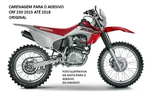 Kit Gráfico Adesivo Crf 230 0,20mm Moto Trilha Preto 2018