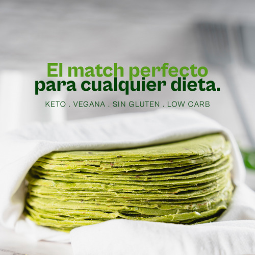 Tortillas Delgaditas Con Nopal Y Linaza 400g (40 Pack)