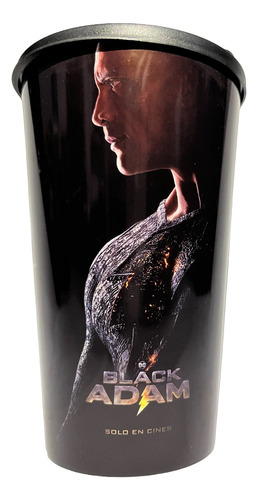 Vaso 32 Oz Tapa Dt Black Adams Movie Pelicula Coleccionable