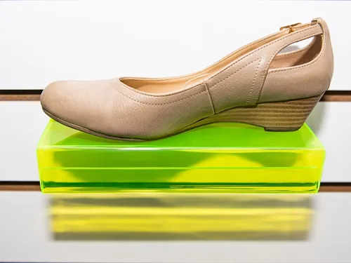 Exhibidor Para Zapatos En Acrilico Para Panel Ranurado 14 Pz