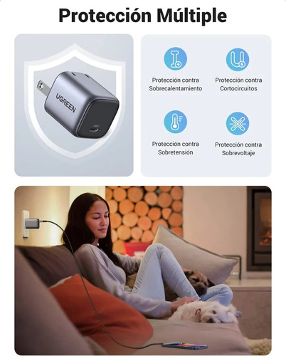 Mini Cargador Ugreen 30 W Rapid Pd Usb-c Original