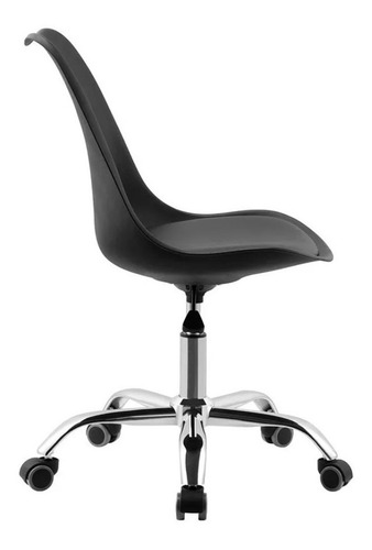 Imagen 2 de 8 de Sillas Tulip Eames X2 Oficina Ruedas Almohadón Base Cromada