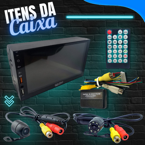 Central Multimídia Mp5 Completa Camera De Ré E Frontal 2 Usb