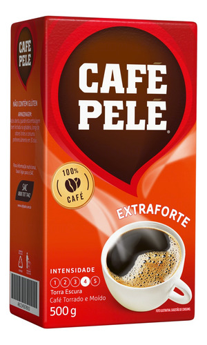 Café Torrado e Moído a Vácuo Extraforte Café Pelé Pacote 500g