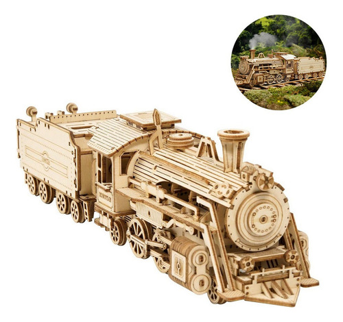 Rompecabezas 3d Modelo De Ensamblaje De Tren De Vapor 1860s