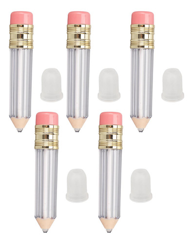 Contenedor De Brillo Labial, 5 Unidades, 5 Ml, Tubo Vacío Co