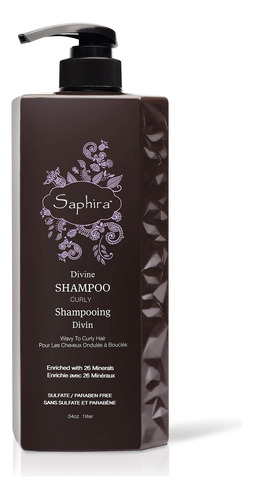 Saphira Divine Curls Champu Para Cabello Rizado, Ondulado Y