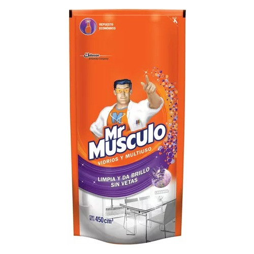  Mr Músculo Vidrios Y Multiusos Lavanda Repuesto 450ml