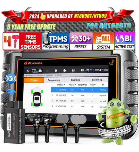Scanner Foxwell Nt809ts Obd2 Diagnóstico Tpms Developer